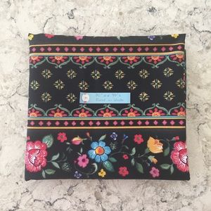 30” Wide by 70” Long Black Floral Fabric Panel